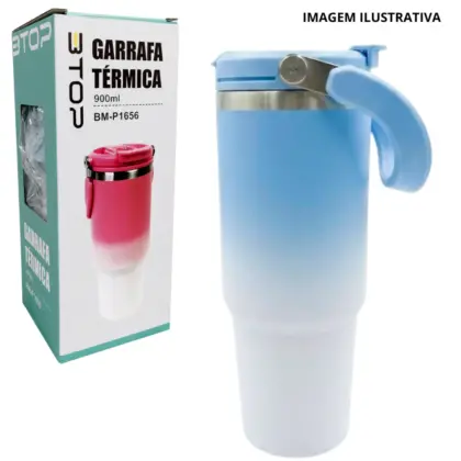 Garrafa Termica Degradê C/ Alça 900Ml Bm-P1656