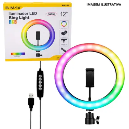 Ring Light 12 Polegadas Led Rgb Bm-L20