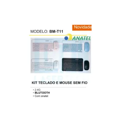 Kit Teclado E Mouse S/ Fio Bm-T11 B-Max