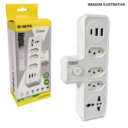 Adaptador Tomada 2500W Bm-8704A Bm-Max