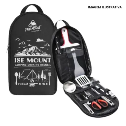 Kit 8 Pçs Utensilios De Cozinha P/ Acampamento Ka-5522
