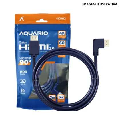 Cabo Hdmi 2M 24K Conector 90º 4K902