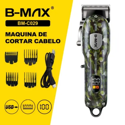 Máquina De Cortar Cabelo Profissional Bm-C029 B-Max