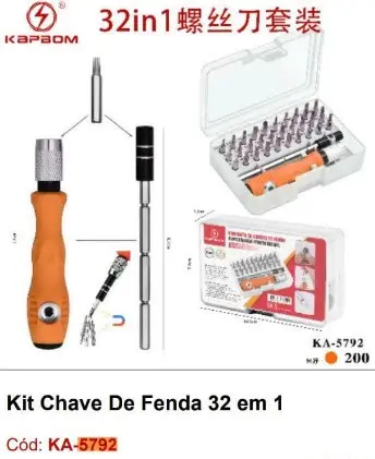 Conjunto De Chaves De Fenda Ka-5792 Kapbom