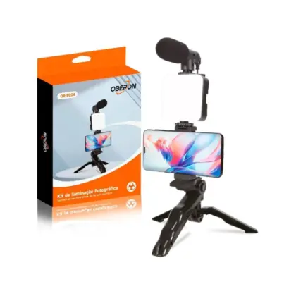 Kit Iluminação Fotográfica C/ Microfone Or-Pl04