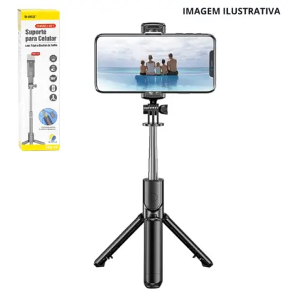 Suporte P/ Celular Tripé E Bastão De Selfie Bmg-40