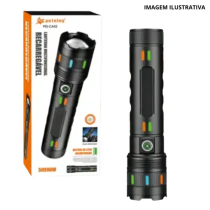Lanterna Multifuncional Recarregável 50000W Pei-Ca02