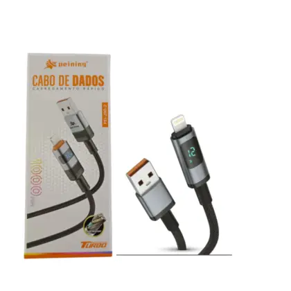 Cabo De Dados Reforçado C/ Visor Ios / Usb 1M 12W Pei-J90-2