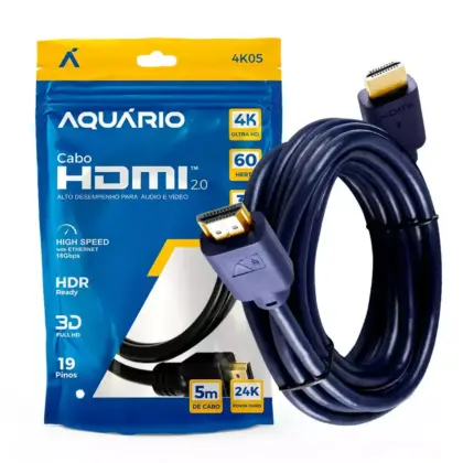 Cabo Hdmi 5M 2.0 4K 19 Pinos 4K05 Aquário