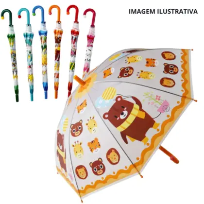 Guarda Chuva Infantil Desenho Ka-J236