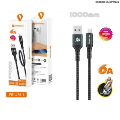 Cabo De Dados V8 Reforçado 1M 6A Pei-J75-1