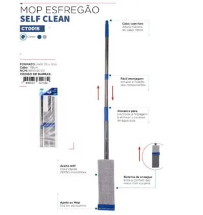 Mop Esfregão Self Clean Tech Ct0015